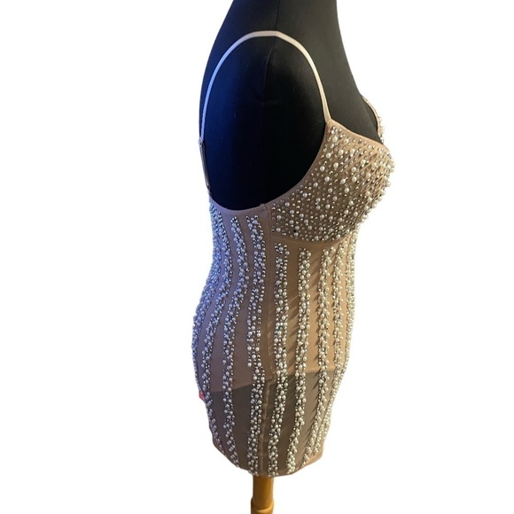 Banjul Sexy Spaghetti Straps Rhinestone, Size M - Picture 3 of 6